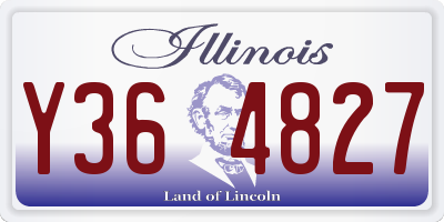 IL license plate Y364827
