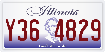 IL license plate Y364829