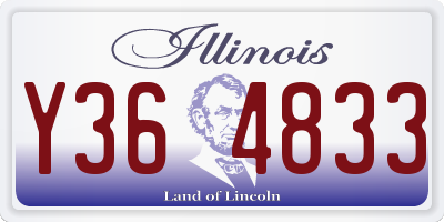 IL license plate Y364833