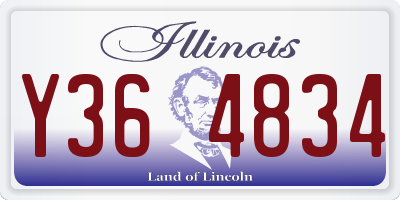 IL license plate Y364834