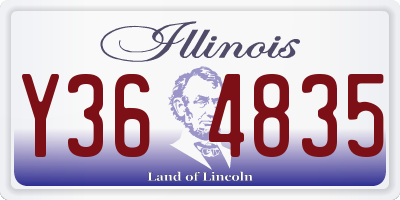 IL license plate Y364835