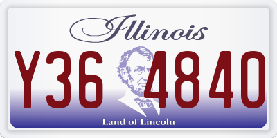 IL license plate Y364840