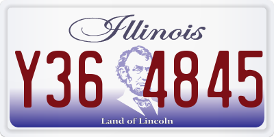 IL license plate Y364845