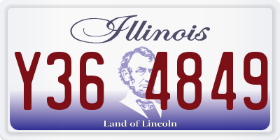 IL license plate Y364849