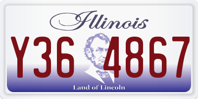 IL license plate Y364867