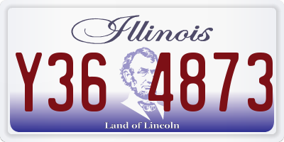 IL license plate Y364873