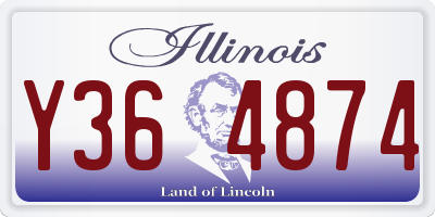 IL license plate Y364874