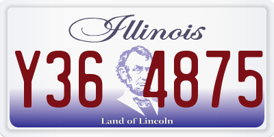 IL license plate Y364875
