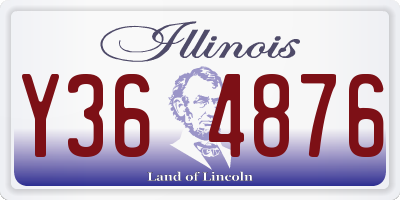 IL license plate Y364876