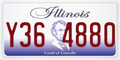 IL license plate Y364880