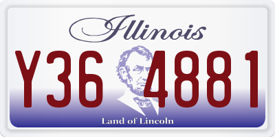 IL license plate Y364881