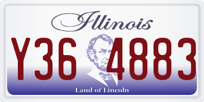 IL license plate Y364883