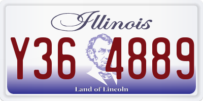 IL license plate Y364889