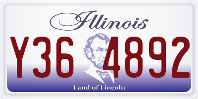 IL license plate Y364892