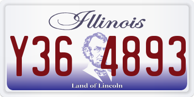 IL license plate Y364893