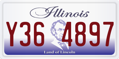 IL license plate Y364897
