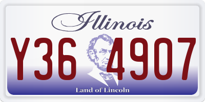 IL license plate Y364907