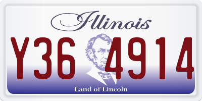 IL license plate Y364914