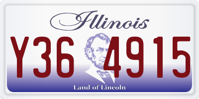 IL license plate Y364915