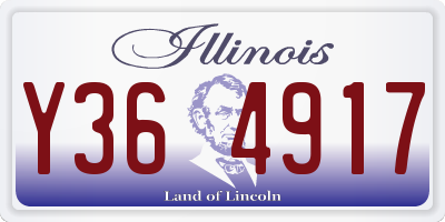 IL license plate Y364917
