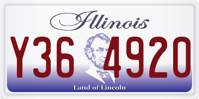 IL license plate Y364920