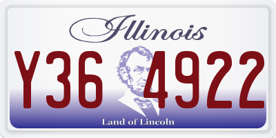 IL license plate Y364922