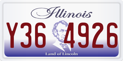 IL license plate Y364926