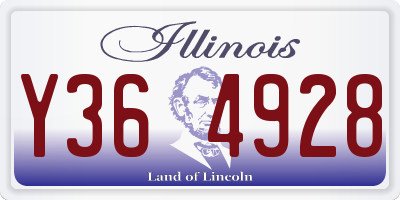 IL license plate Y364928