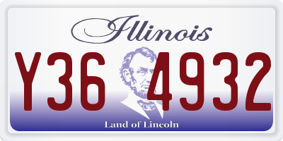 IL license plate Y364932