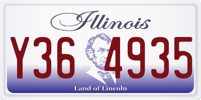 IL license plate Y364935