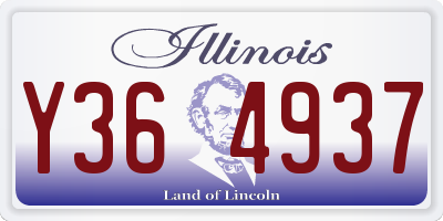 IL license plate Y364937