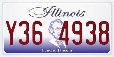 IL license plate Y364938
