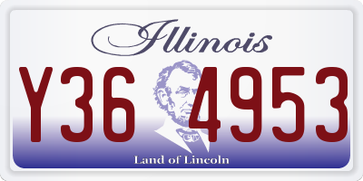 IL license plate Y364953