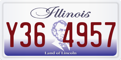 IL license plate Y364957