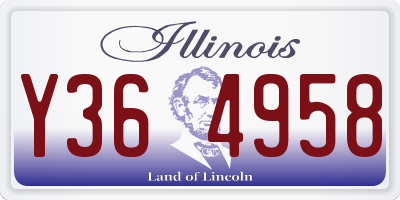 IL license plate Y364958