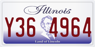 IL license plate Y364964