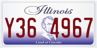 IL license plate Y364967