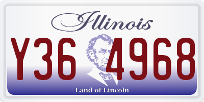 IL license plate Y364968