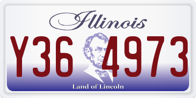 IL license plate Y364973