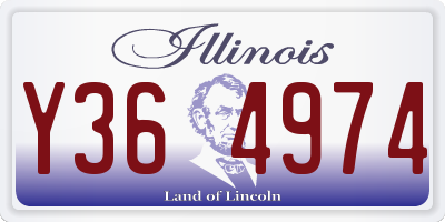 IL license plate Y364974