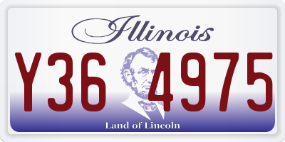 IL license plate Y364975