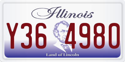 IL license plate Y364980