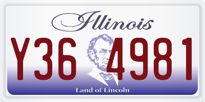 IL license plate Y364981