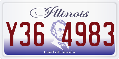 IL license plate Y364983