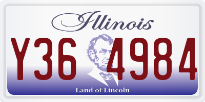 IL license plate Y364984