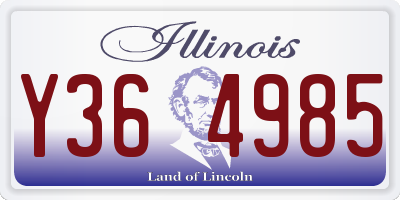 IL license plate Y364985