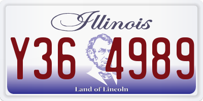 IL license plate Y364989