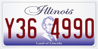 IL license plate Y364990