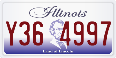 IL license plate Y364997