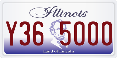 IL license plate Y365000